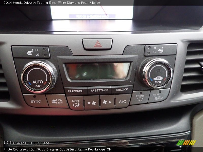 White Diamond Pearl / Beige 2014 Honda Odyssey Touring Elite