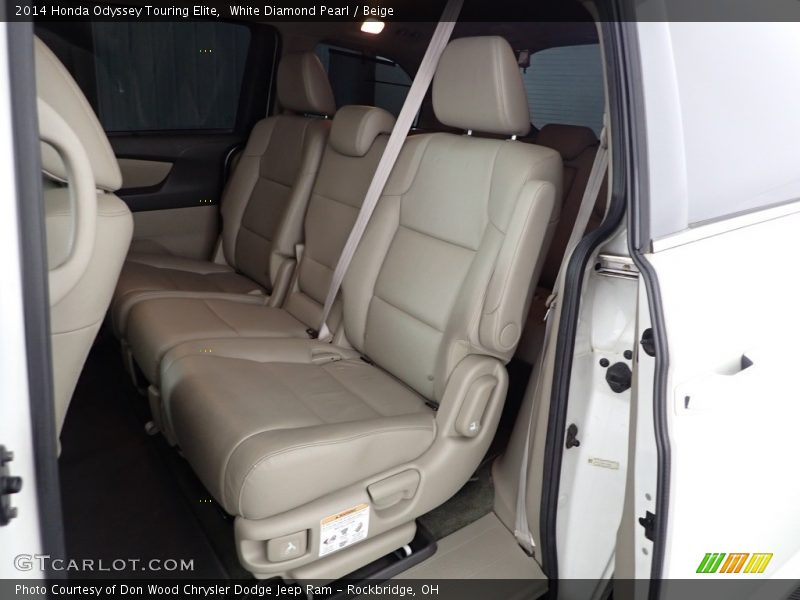 White Diamond Pearl / Beige 2014 Honda Odyssey Touring Elite