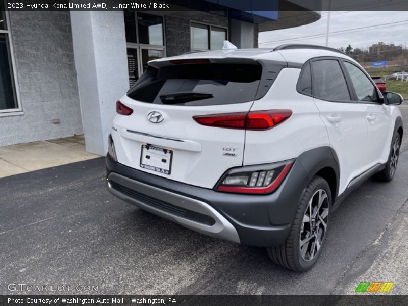 Lunar White / Black 2023 Hyundai Kona Limited AWD