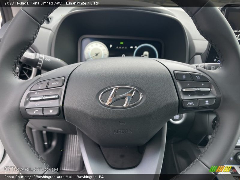 Lunar White / Black 2023 Hyundai Kona Limited AWD