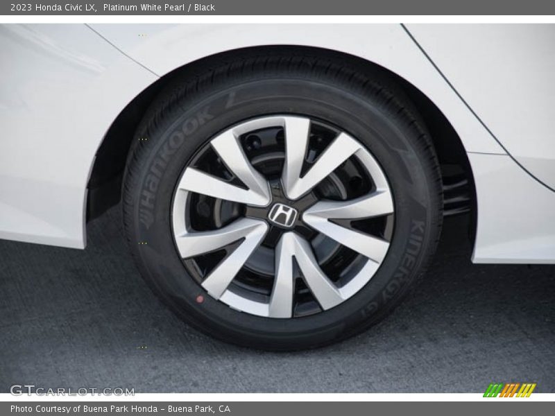 Platinum White Pearl / Black 2023 Honda Civic LX