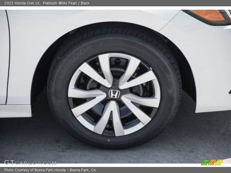 Platinum White Pearl / Black 2023 Honda Civic LX
