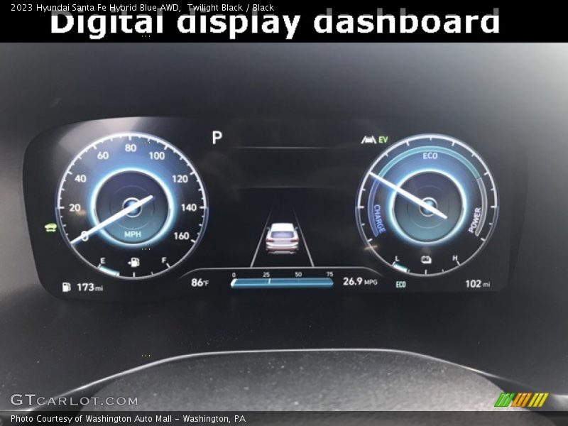 Twilight Black / Black 2023 Hyundai Santa Fe Hybrid Blue AWD