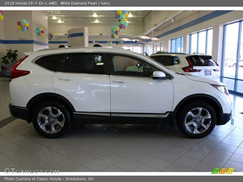 White Diamond Pearl / Ivory 2018 Honda CR-V EX-L AWD