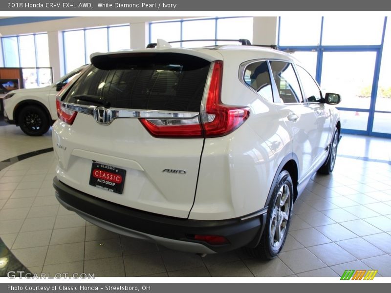 White Diamond Pearl / Ivory 2018 Honda CR-V EX-L AWD