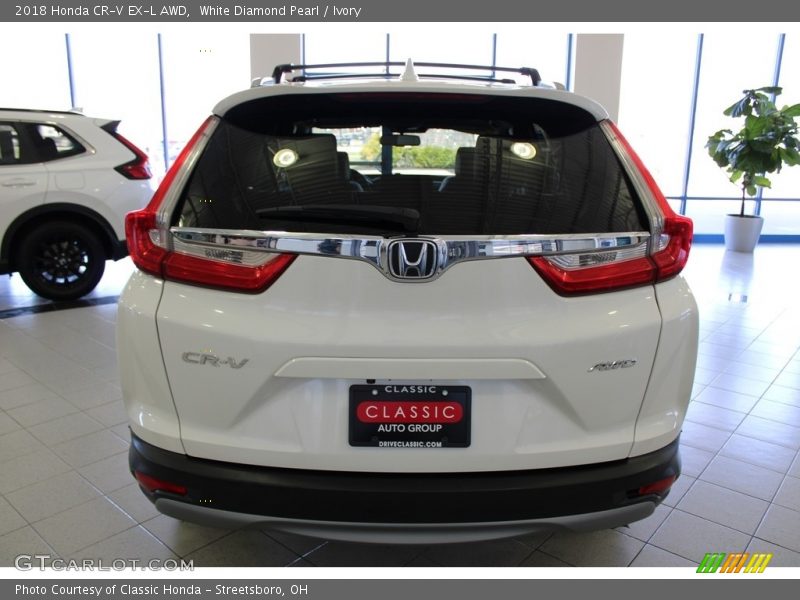 White Diamond Pearl / Ivory 2018 Honda CR-V EX-L AWD