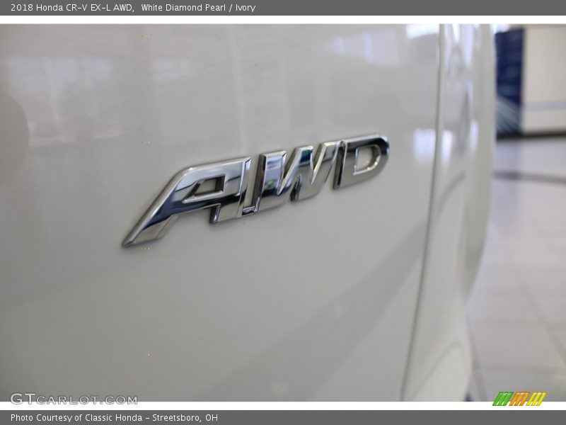 White Diamond Pearl / Ivory 2018 Honda CR-V EX-L AWD