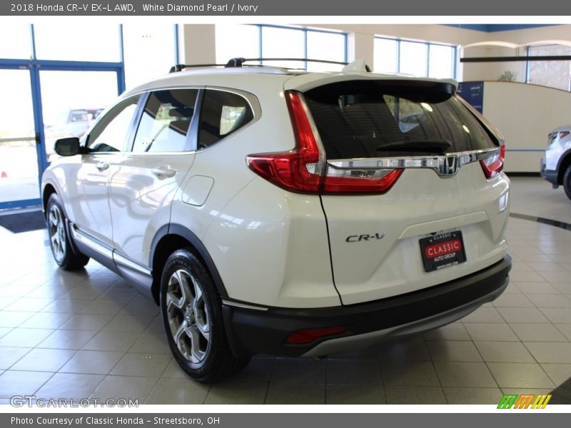 White Diamond Pearl / Ivory 2018 Honda CR-V EX-L AWD