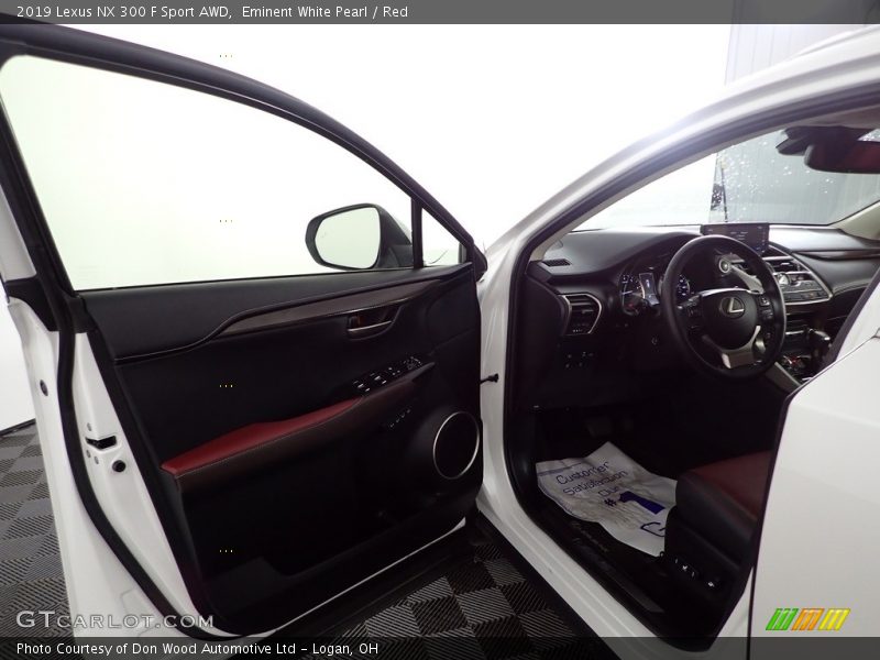 Eminent White Pearl / Red 2019 Lexus NX 300 F Sport AWD