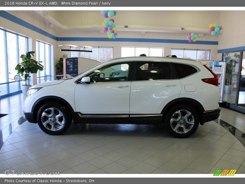 White Diamond Pearl / Ivory 2018 Honda CR-V EX-L AWD