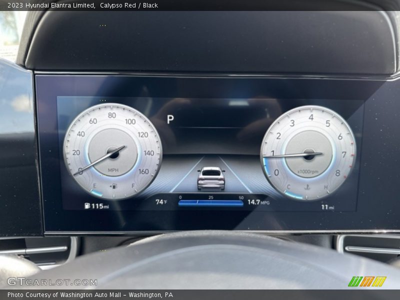 Calypso Red / Black 2023 Hyundai Elantra Limited