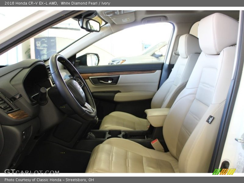 White Diamond Pearl / Ivory 2018 Honda CR-V EX-L AWD