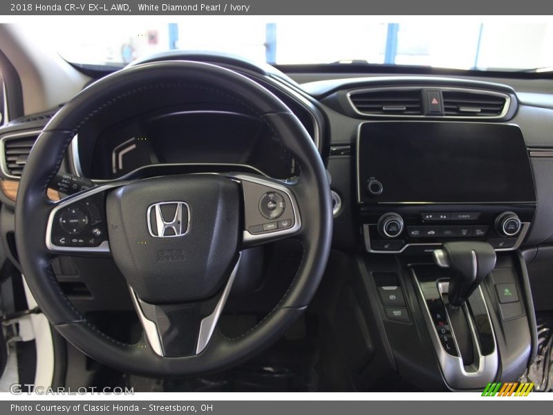 White Diamond Pearl / Ivory 2018 Honda CR-V EX-L AWD