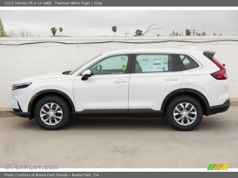 Platinum White Pearl / Gray 2023 Honda CR-V LX AWD