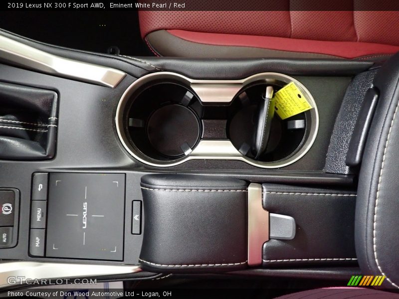 Eminent White Pearl / Red 2019 Lexus NX 300 F Sport AWD