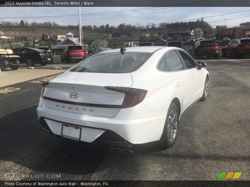 Serenity White / Black 2023 Hyundai Sonata SEL