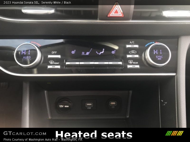 Serenity White / Black 2023 Hyundai Sonata SEL