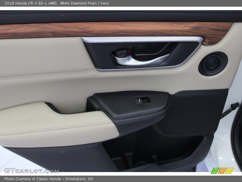 White Diamond Pearl / Ivory 2018 Honda CR-V EX-L AWD