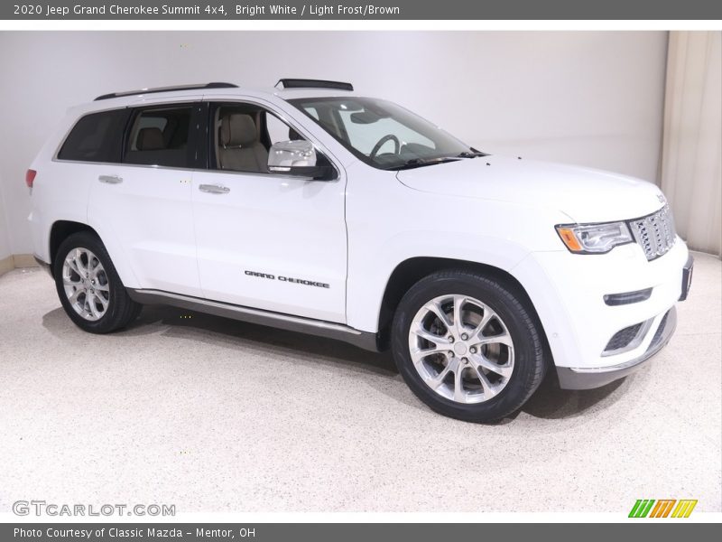 Bright White / Light Frost/Brown 2020 Jeep Grand Cherokee Summit 4x4