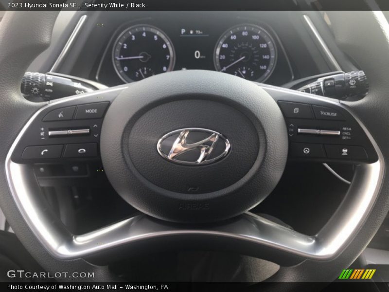 Serenity White / Black 2023 Hyundai Sonata SEL