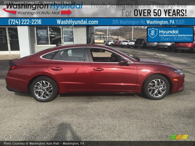 Ultimate Red / Black 2023 Hyundai Sonata SEL