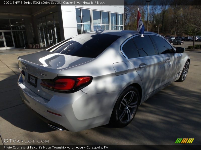 Glacier Silver Metallic / Black 2021 BMW 5 Series 530i xDrive Sedan
