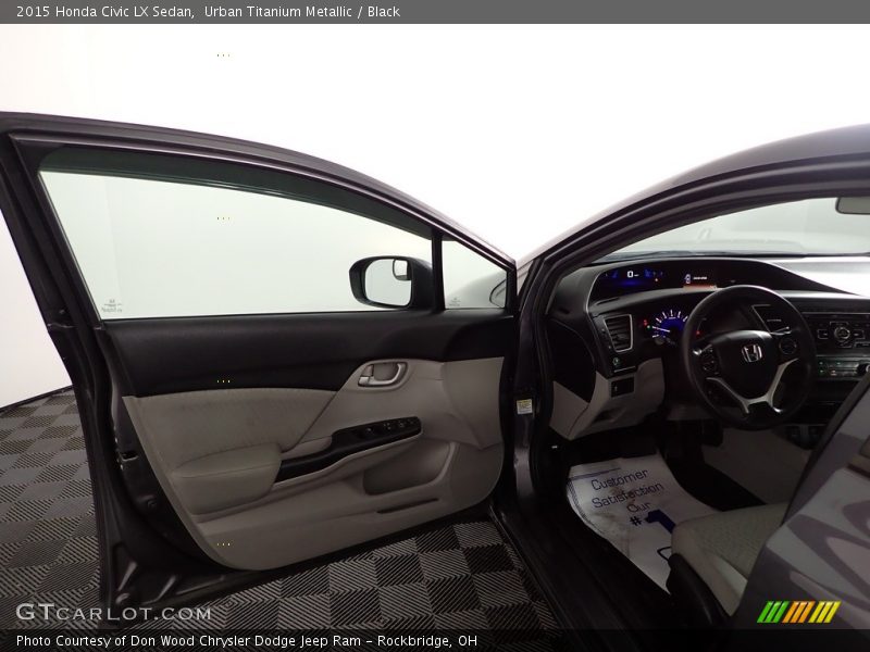 Urban Titanium Metallic / Black 2015 Honda Civic LX Sedan