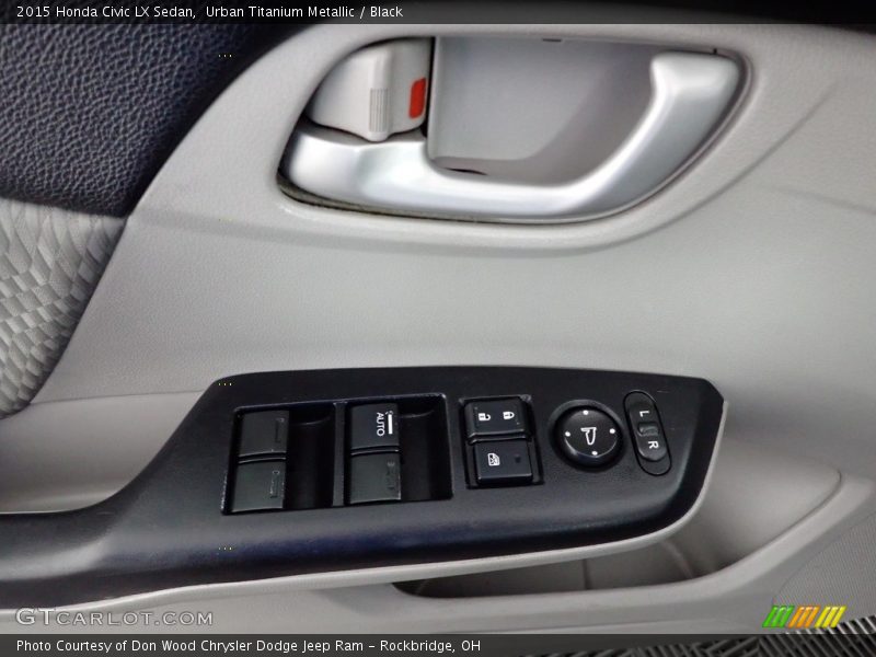 Urban Titanium Metallic / Black 2015 Honda Civic LX Sedan