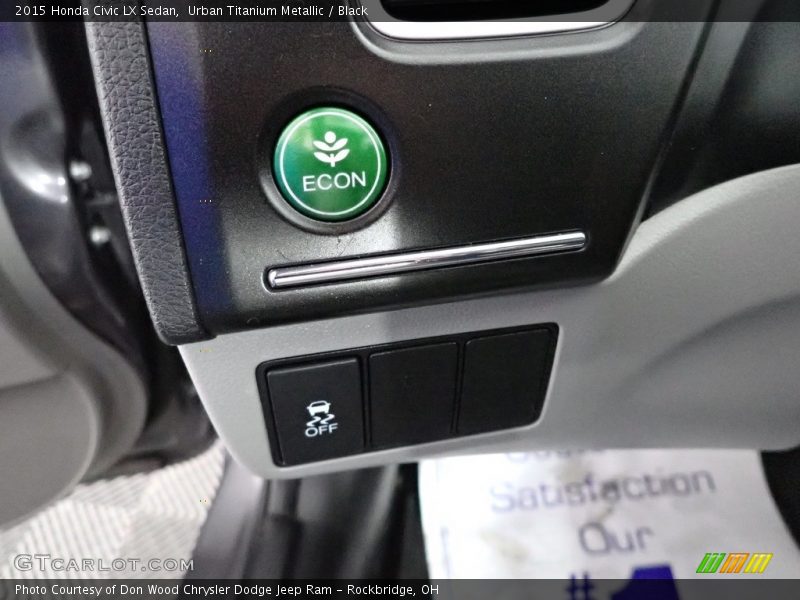 Urban Titanium Metallic / Black 2015 Honda Civic LX Sedan