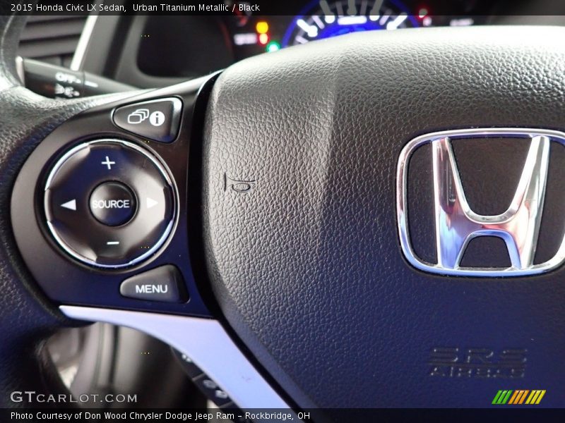 Urban Titanium Metallic / Black 2015 Honda Civic LX Sedan