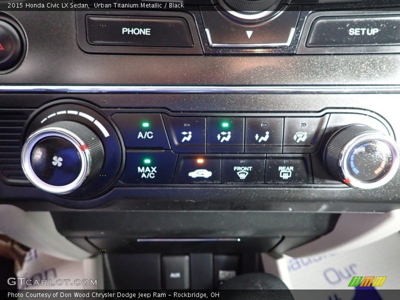 Urban Titanium Metallic / Black 2015 Honda Civic LX Sedan