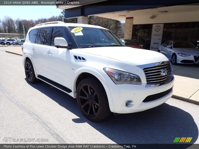 Moonlight White / Graphite 2014 Infiniti QX80 AWD