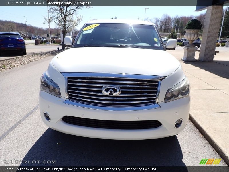Moonlight White / Graphite 2014 Infiniti QX80 AWD