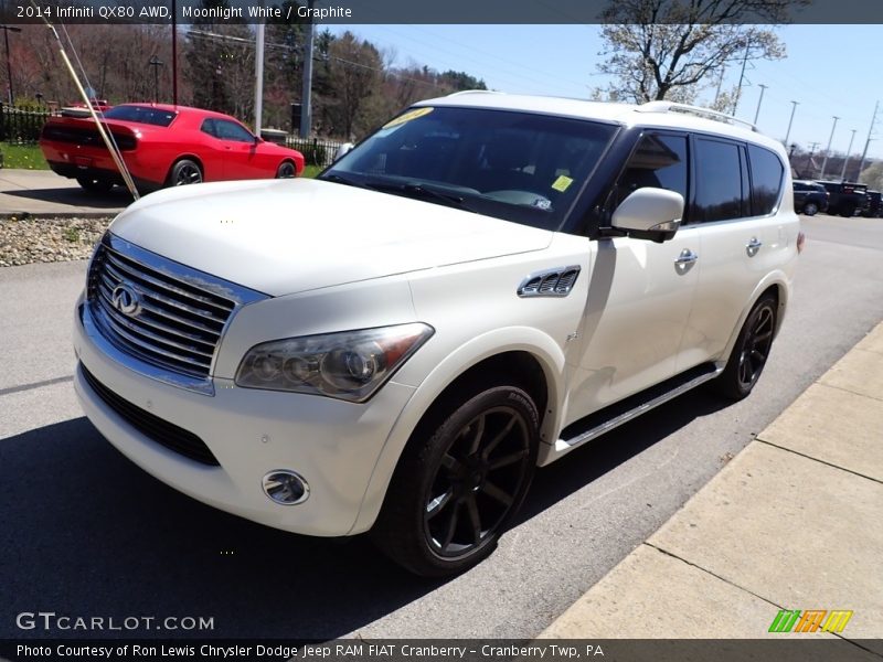 Moonlight White / Graphite 2014 Infiniti QX80 AWD