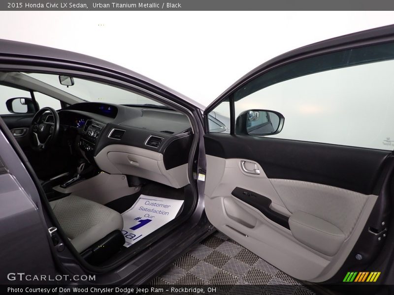 Urban Titanium Metallic / Black 2015 Honda Civic LX Sedan
