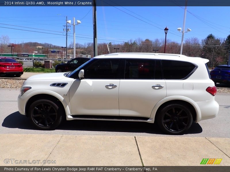 Moonlight White / Graphite 2014 Infiniti QX80 AWD