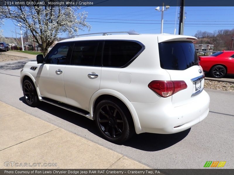 Moonlight White / Graphite 2014 Infiniti QX80 AWD