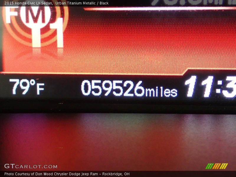 Urban Titanium Metallic / Black 2015 Honda Civic LX Sedan