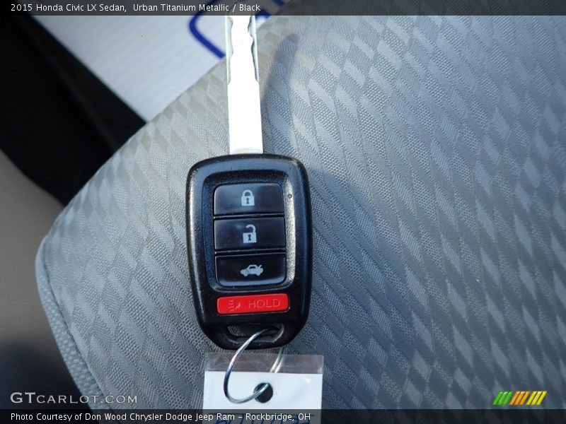 Urban Titanium Metallic / Black 2015 Honda Civic LX Sedan