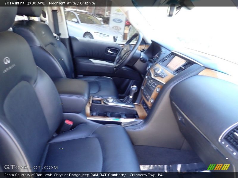 Moonlight White / Graphite 2014 Infiniti QX80 AWD