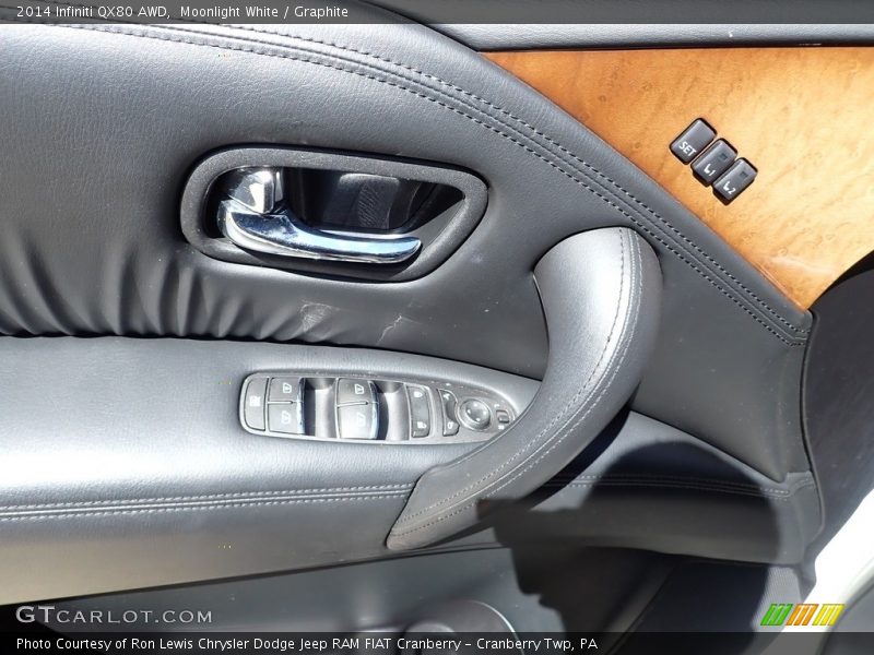 Moonlight White / Graphite 2014 Infiniti QX80 AWD
