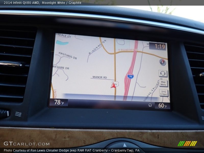 Moonlight White / Graphite 2014 Infiniti QX80 AWD