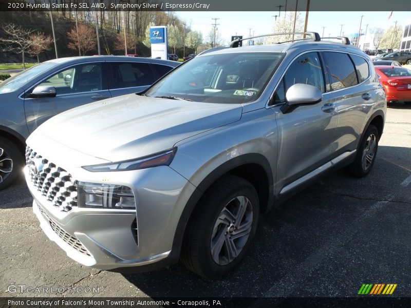 Symphony Silver / Espresso/Gray 2020 Hyundai Santa Fe SEL AWD