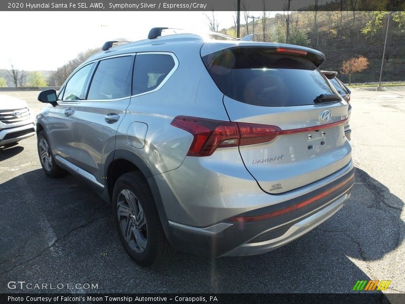 Symphony Silver / Espresso/Gray 2020 Hyundai Santa Fe SEL AWD
