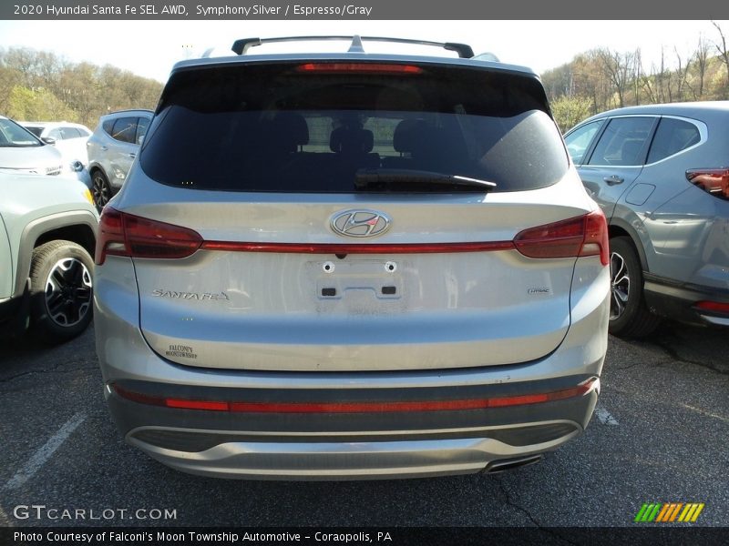 Symphony Silver / Espresso/Gray 2020 Hyundai Santa Fe SEL AWD