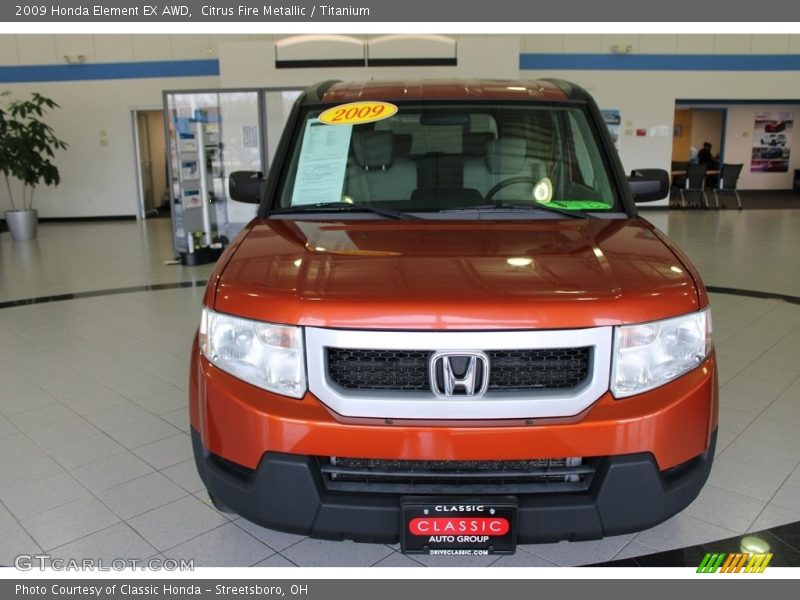Citrus Fire Metallic / Titanium 2009 Honda Element EX AWD