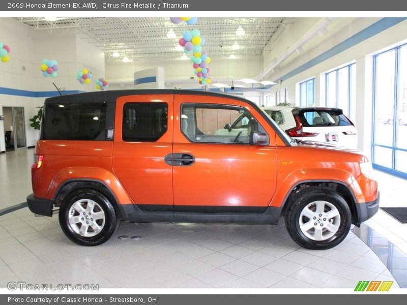 Citrus Fire Metallic / Titanium 2009 Honda Element EX AWD