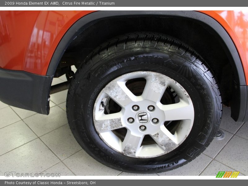 Citrus Fire Metallic / Titanium 2009 Honda Element EX AWD