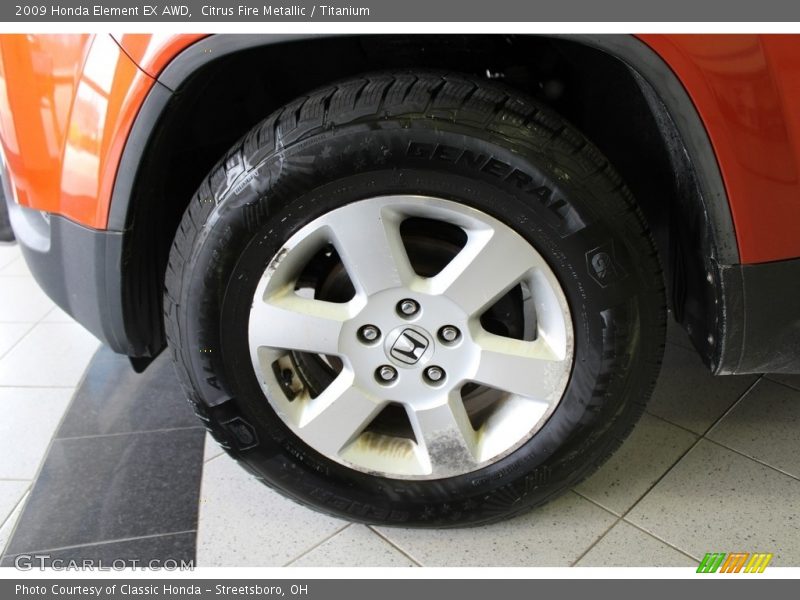 Citrus Fire Metallic / Titanium 2009 Honda Element EX AWD