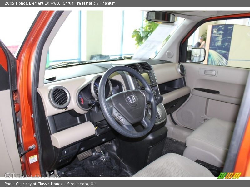 Citrus Fire Metallic / Titanium 2009 Honda Element EX AWD